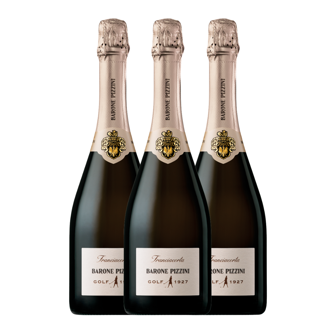 FRANCIACORTA DOCG "GOLF 1927" - BARONE PIZZINI OFFERTA 3 BOTTIGLIE