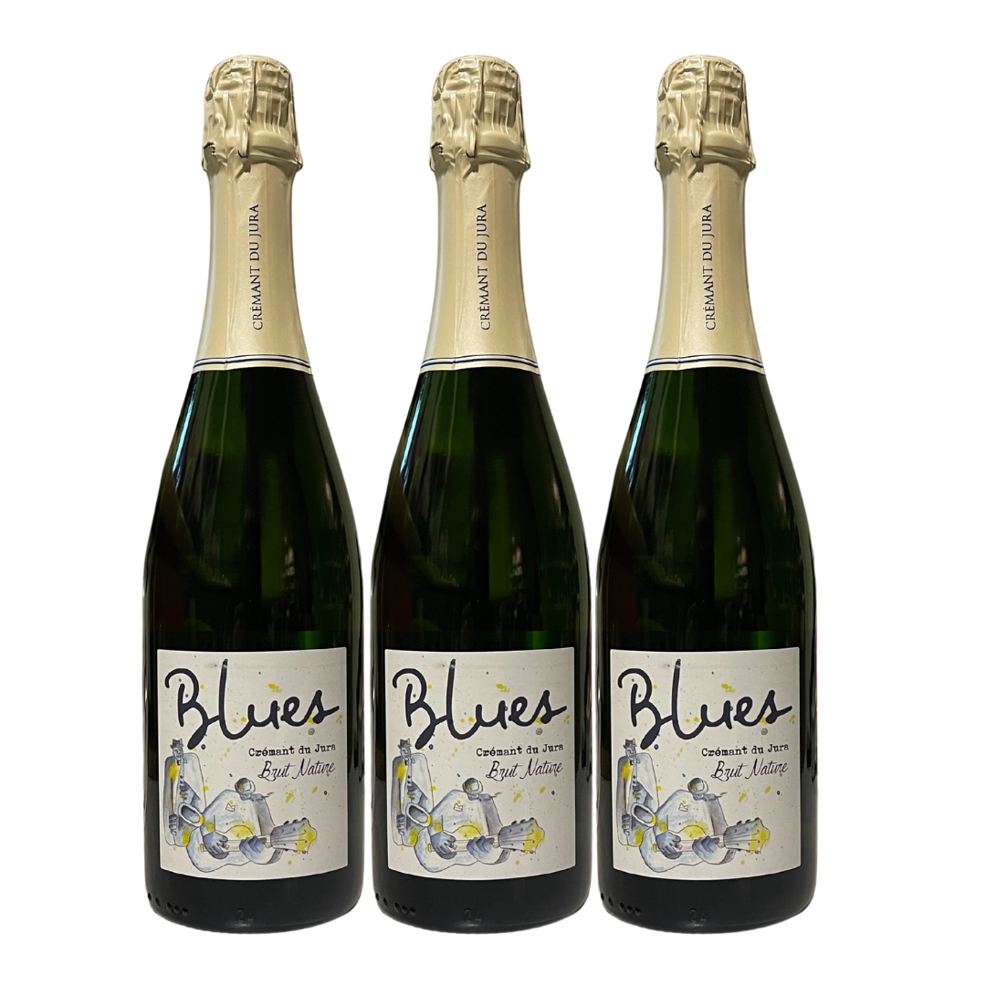 CRÉMANT DU JURA "BLUES" BRUT NATURE - FRUITIERE-VOITEUR - ANGEBOT 3 FLASCHEN