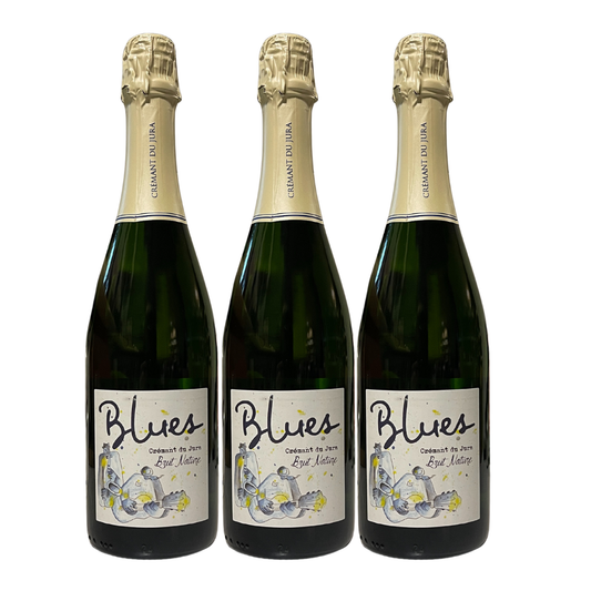 CRÉMANT DU JURA "BLUES" BRUT NATURE - FRUITIERE-VOITEUR - ANGEBOT 3 FLASCHEN
