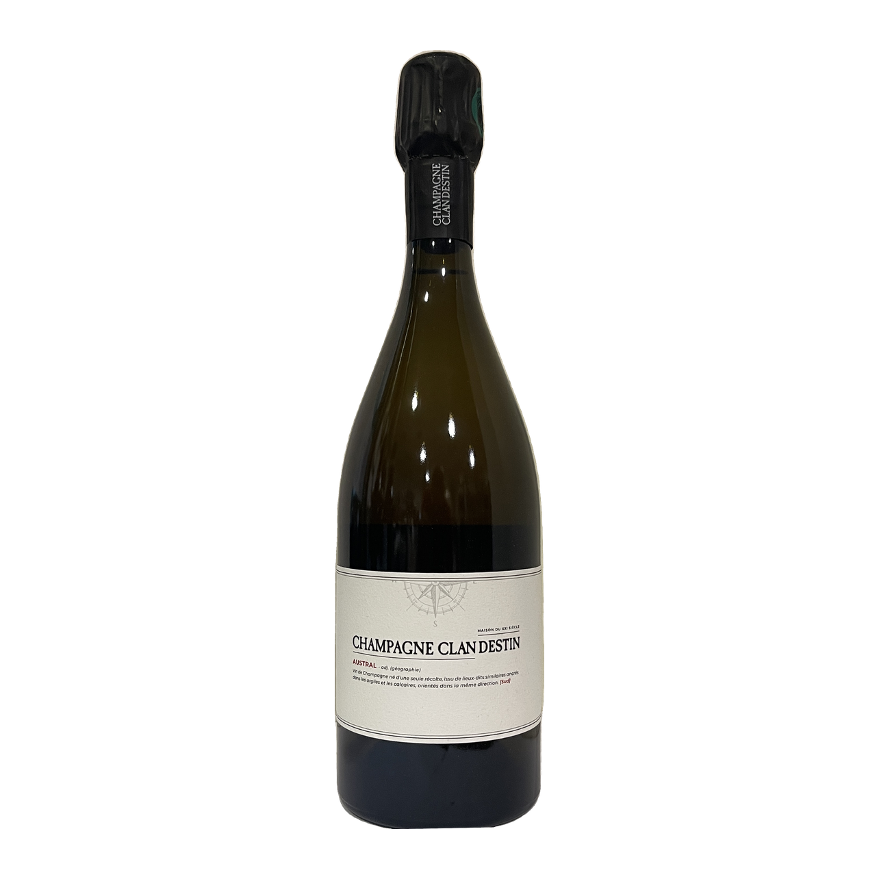 CHAMPAGNE AOC BRUT NATURE, BLANC DE NOIRS "AUSTRAL BRUT NATURE" - CLANDESTIN