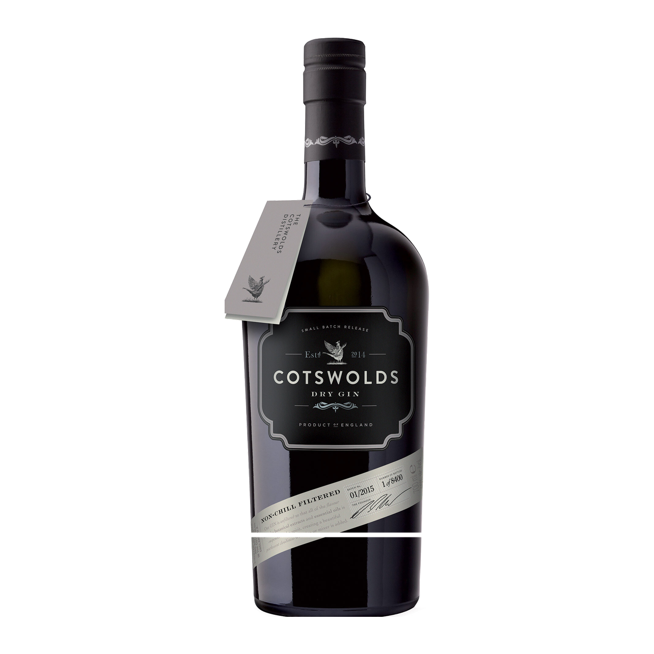 SMALL BATCH RELEASE, NON-CHILL FILTERED "COTSWOLDS DRY GIN" - THE COTSWOLDS DISTILLERY