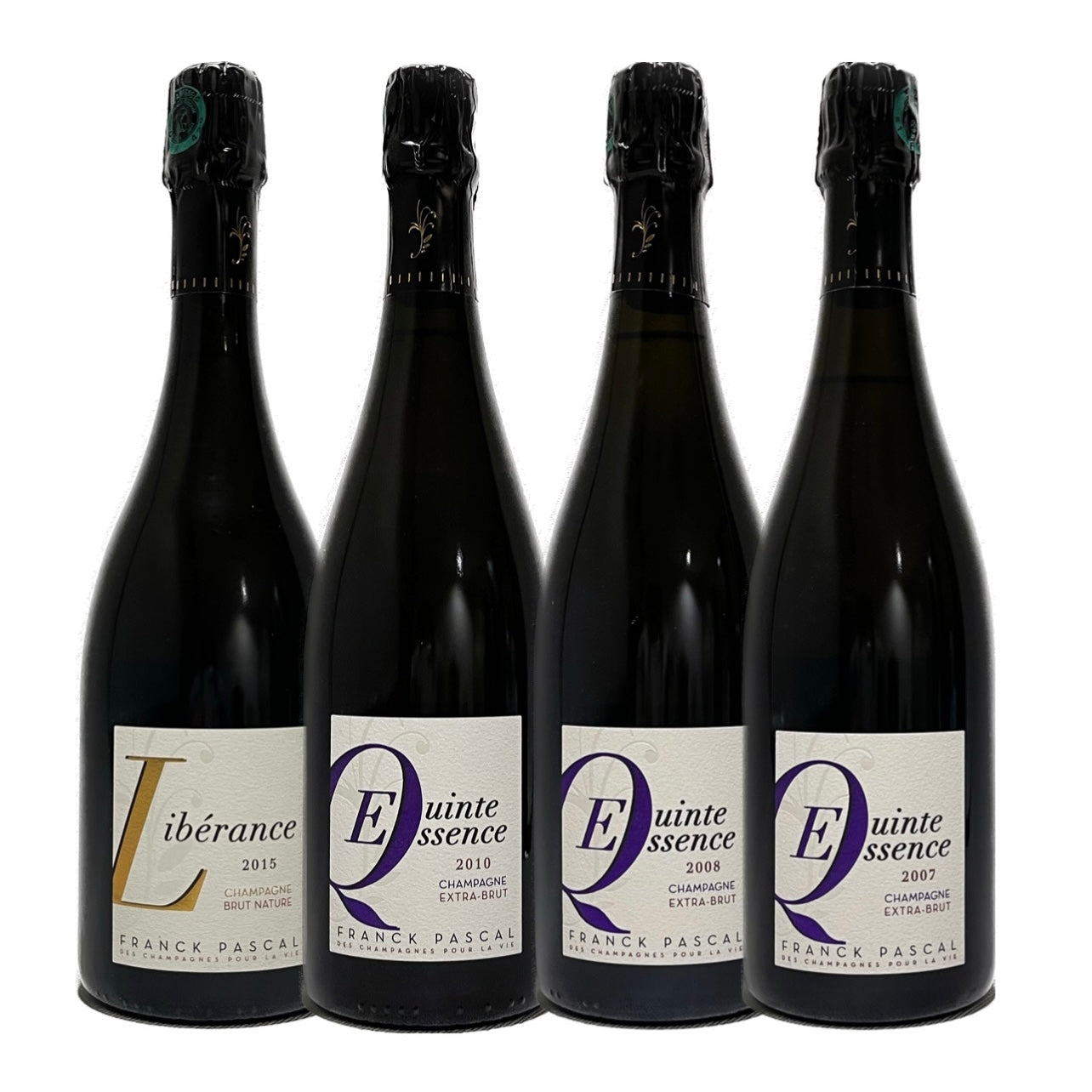 COFANETTO DIDATTICO "FRANCK PASCAL" (QUINTE ESSENCE 2007/2008/2010, LIBERANCE 2015) - 4 BOTTIGLIE