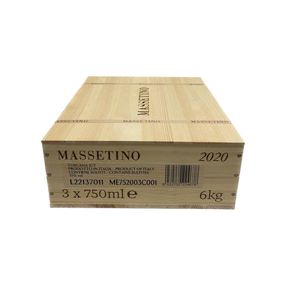 TOSCANA IGT "MASSETINO" 2020 MASSETO (WOODEN CASE REGHETTATA 3 BOTTLES) - ORNELLAIA